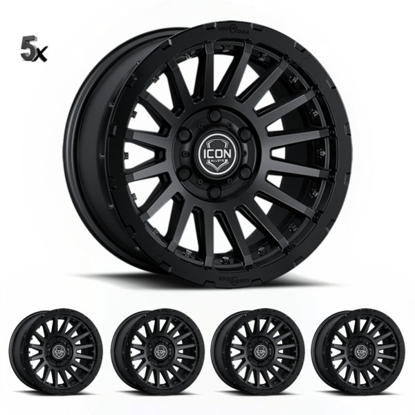 JK/JL/JT (17×8.5) 5x RECON PRO SATIN BLACK 5×5 -6 OFFSET