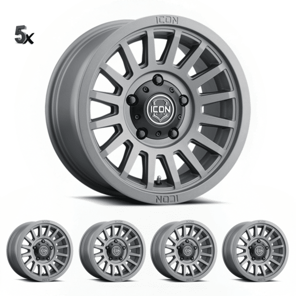 Y61 (17×8.5) 5x RECON SLX CHARCOAL 6×5.5″ (0 OFFSET)