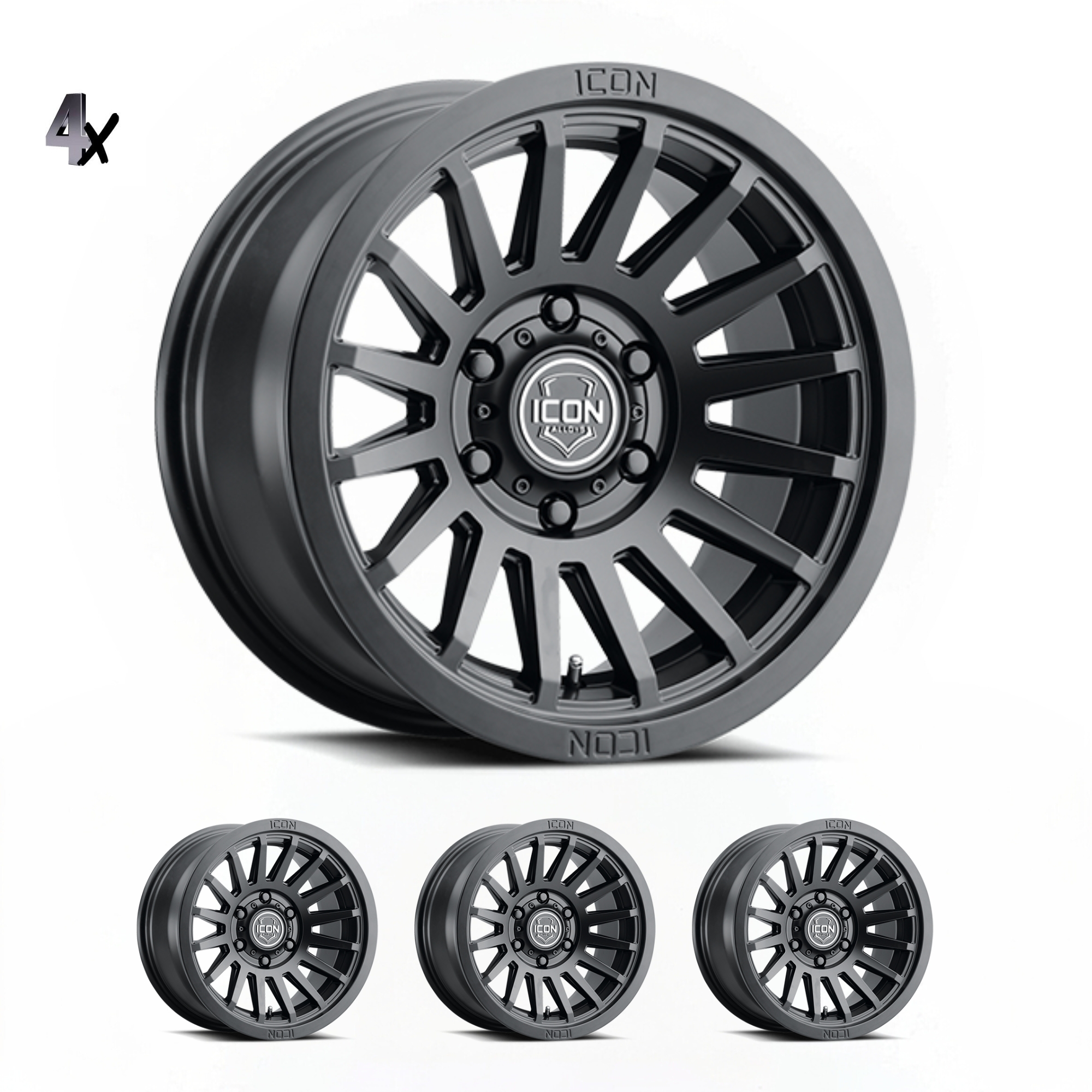 (17×8.5) 4x RECON SLX SATIN BLACK 6×5.5 (0 OFFSET)