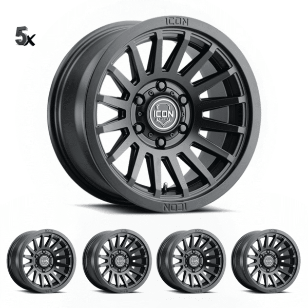 Y61 (17×8.5) 5x RECON SLX SATIN BLACK 6×5.5″ (0 OFFSET)
