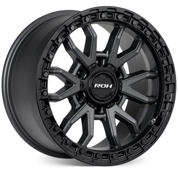 Prado 250 (17X9) RAID MATT BLACK GRAPHITE 4x ALLOY WHEELS (6/139) +35