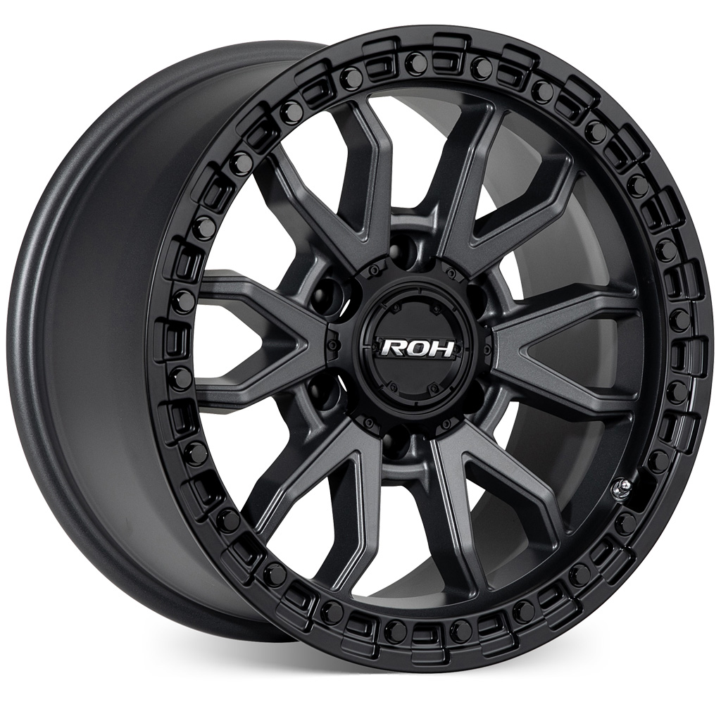 Prado 250 (17X9) RAID MATT BLACK GRAPHITE 4x ALLOY WHEELS (6/139) +35