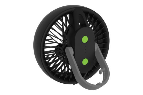 RECHARGEABLE HI-FLOW TENT FAN AND LED LIGHT