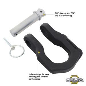 Smittybilt Delta D-Ring 4.75 Ton (Black)