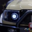 LC70/LC71/LC76/LC78/LC79 Black LED Headlights White Halo Orange Lens