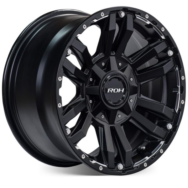 Prado 250 (18X9) 4x MATT BLACK VAPOUR WHEELS (6/139) +30 OFFSET