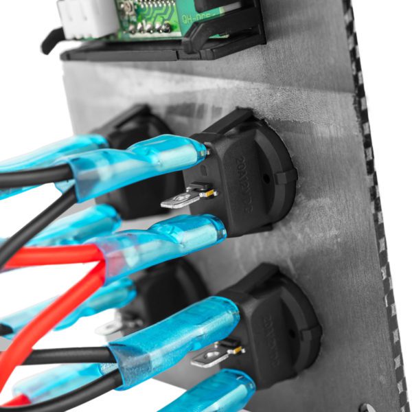 Carbon Switch Panel with USB and Digital Volt Me