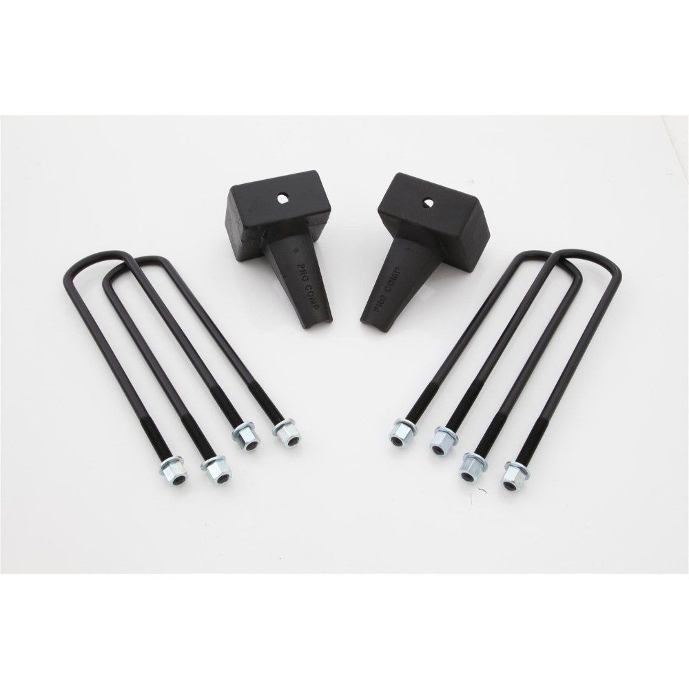 F250/F350 Pro Comp 4 Inch Rear Lift Block with U-Bolt Kit