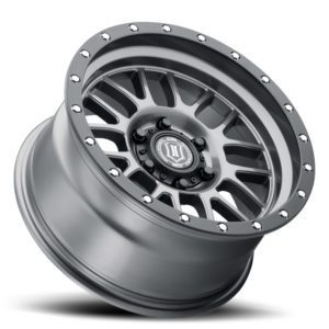 (17×8.50) 4x ALPHA GUNMETAL WITH BLACK RING 6×5.5″ (0 OFFSET)