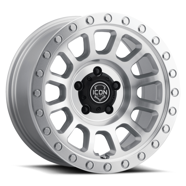 (17×8.5) 4x HULSE SILVER MACHINED 6×5.5 (0 OFFSET)