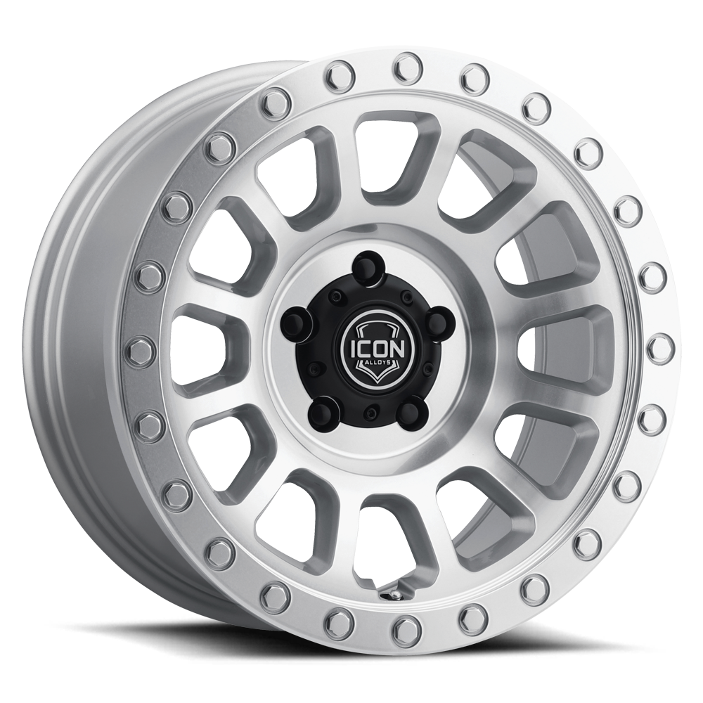 (17×8.5) 4x HULSE SILVER MACHINED 6×5.5 (0 OFFSET)