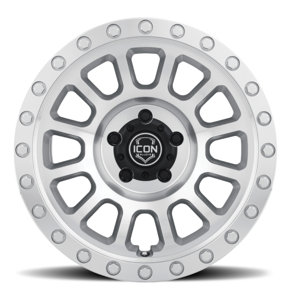 (17×8.5) 4x HULSE SILVER MACHINED 6×5.5 (0 OFFSET)