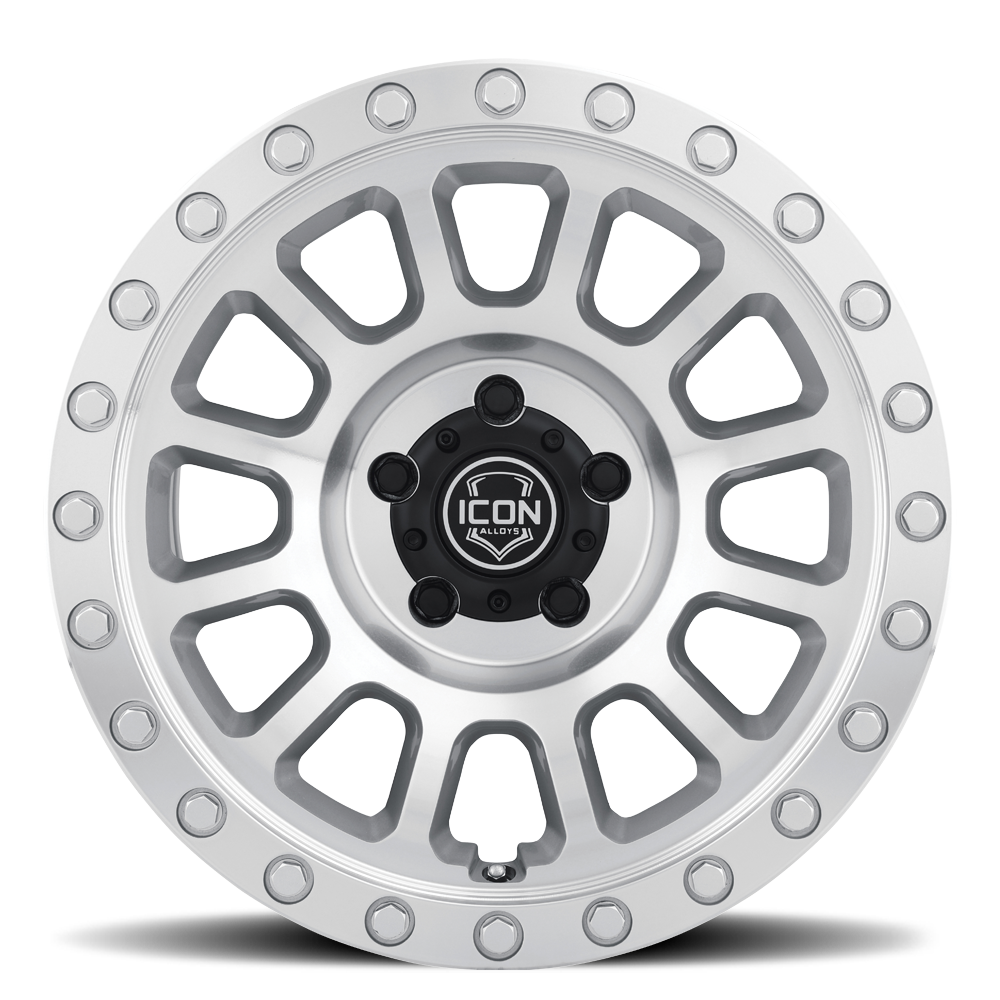(17×8.5) 4x HULSE SILVER MACHINED 6×5.5 (0 OFFSET)
