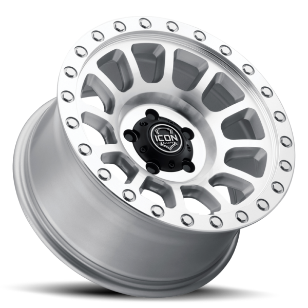 (17×8.5) 4x HULSE SILVER MACHINED 6×5.5 (0 OFFSET)