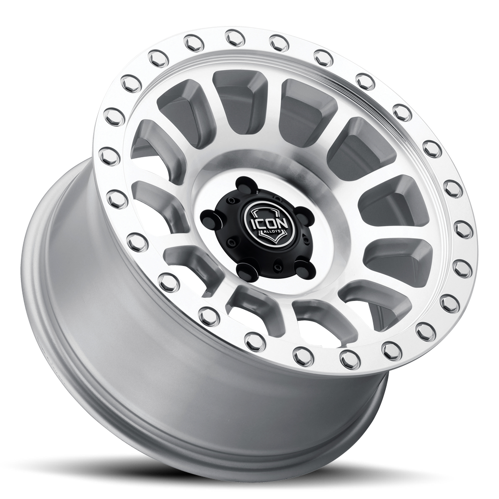 (17×8.5) 4x HULSE SILVER MACHINED 6×5.5 (0 OFFSET)
