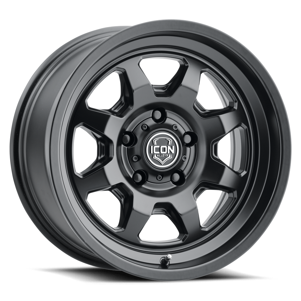 (17×8.5) 4x NUEVO SATIN BLACK 6×5.5 (0 OFFSET)
