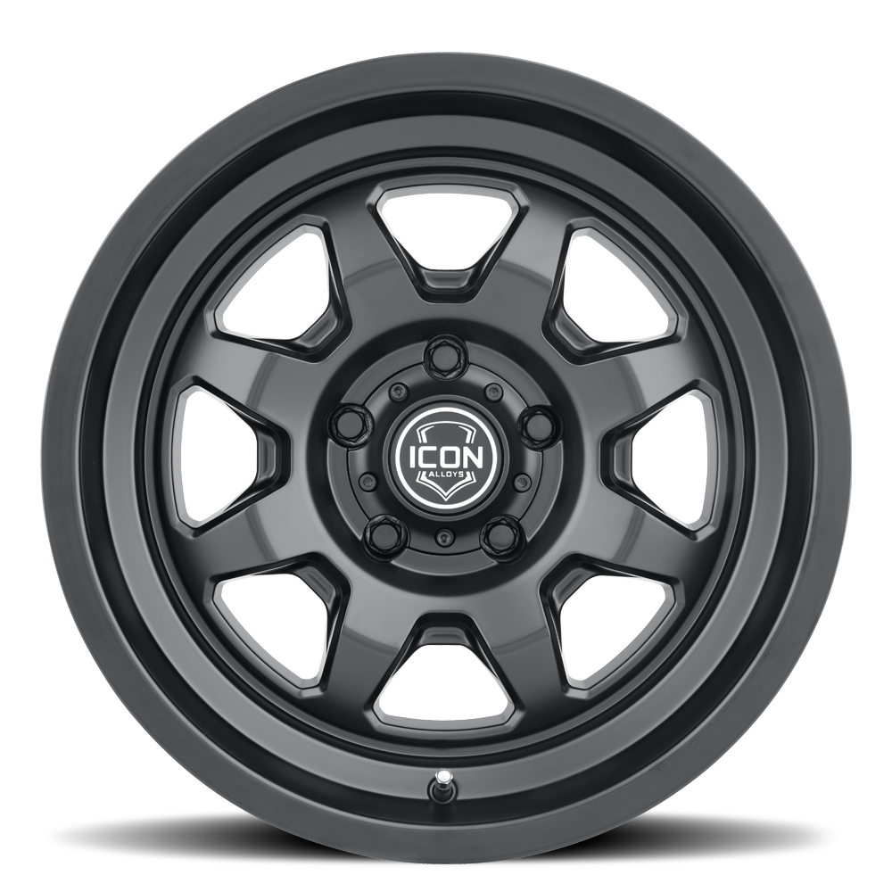 (17×8.5) 4x NUEVO SATIN BLACK 6×5.5 (0 OFFSET)