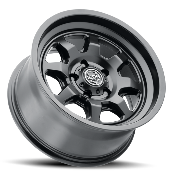 SILVERADO/SUBURBAN/SIERRA 1500 (17×8.5) 4x NUEVO SATIN BLACK 6×5.5 (0 OFFSET)
