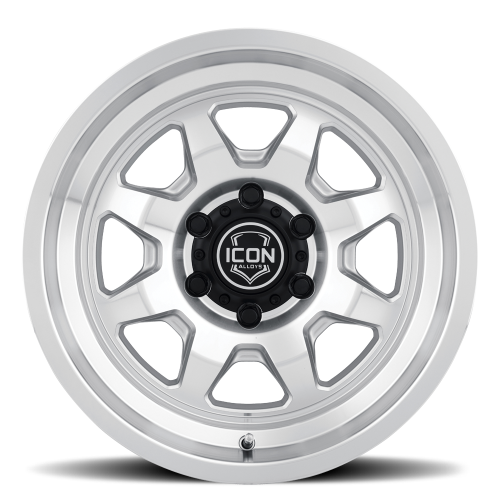 (17×8.5) 4x NUEVO SILVER MACHINED 6×5.5 (0 OFFSET)