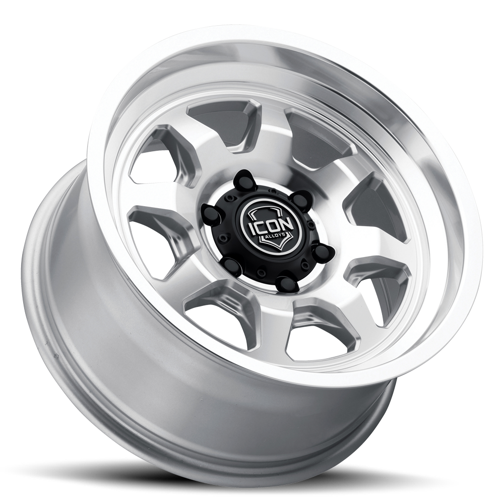 (17×8.5) 4x NUEVO SILVER MACHINED 6×5.5 (0 OFFSET)