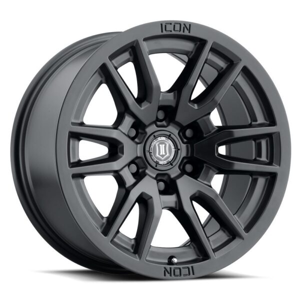 FJ/Prado/GX460/Hilux/Fortuner/4Runner/Pajero/Tacoma (17×8.5) 4x VECTOR6 Satin Black 6×5.5 +25 OFFSET