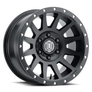 (17×8.50) 4x COMPRESSION SATIN BLACK 6×5.5″ (0 OFFSET)