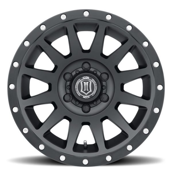(17×8.50) 4x COMPRESSION SATIN BLACK 6×5.5″ (0 OFFSET)