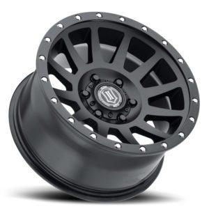 (17×8.50) 4x COMPRESSION SATIN BLACK 6×5.5″ (0 OFFSET)