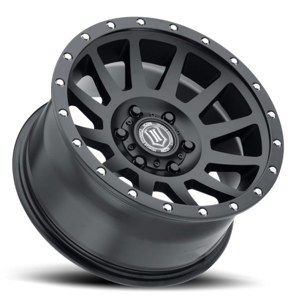 (17×8.50) 4x COMPRESSION SATIN BLACK 6×5.5″ (0 OFFSET)