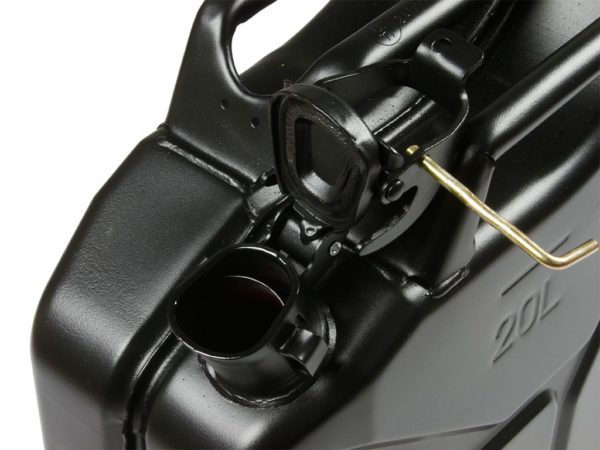 20L JERRY CAN – BLACK STEEL FINISH