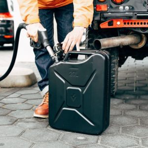 20L JERRY CAN – BLACK STEEL FINISH