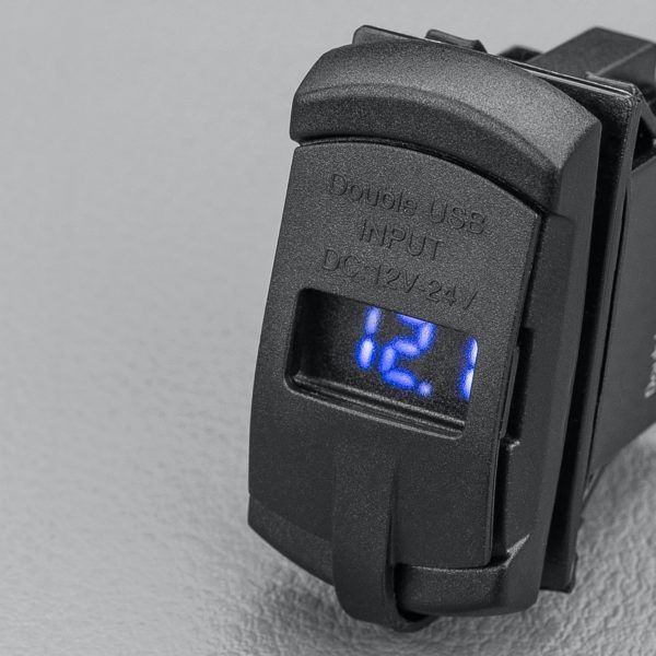 DUAL USB 4X4 VOLT METER GAUGE MONITOR