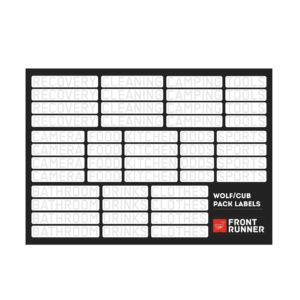 WOLF/CUB PACK CAMPSITE ORGANIZING LABELS – BY FRONT RUNNER