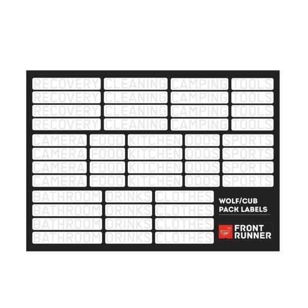 WOLF/CUB PACK CAMPSITE ORGANIZING LABELS – BY FRONT RUNNER